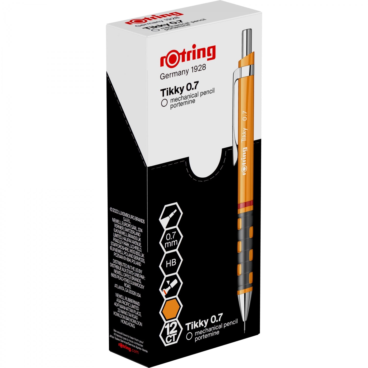 CREION MECANIC 0.7MM TIKKY 3 PORTOCALIU DESCHIS ROTRING