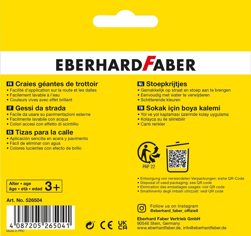 CRETA 6 CULORI GLITTER DESEN ASFALT EBERHARD FABER