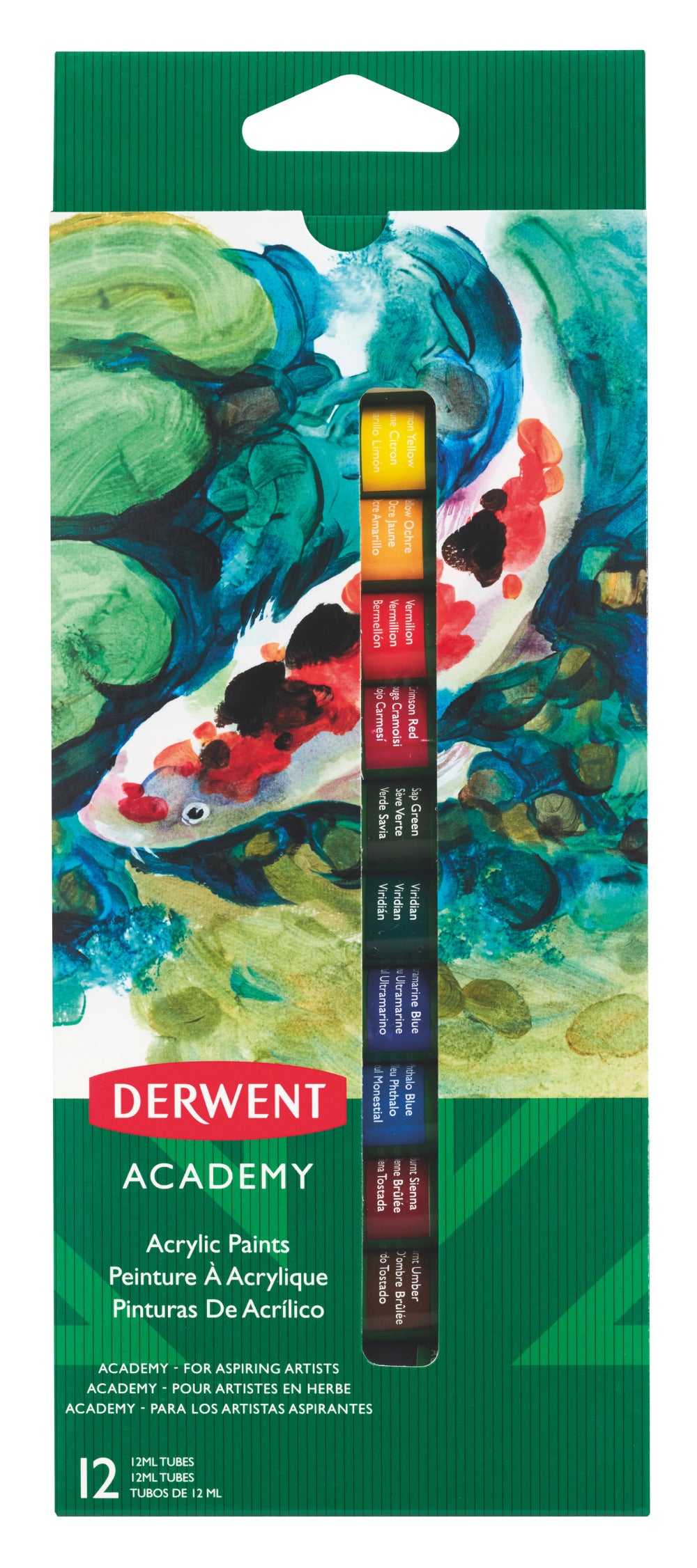 CULORI ACRILICE 12 ML 12 CULORI DERWENT ACADEMY