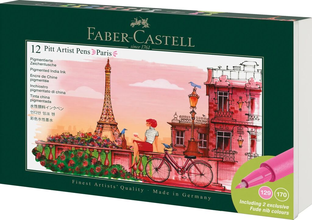 CUTIE 12 CULORI PITT ARTIST PEN CITIES PARIS FABER-CASTELL