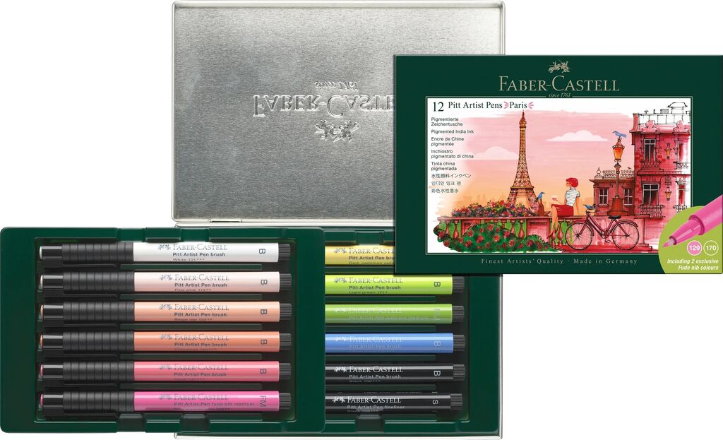 CUTIE 12 CULORI PITT ARTIST PEN CITIES PARIS FABER-CASTELL
