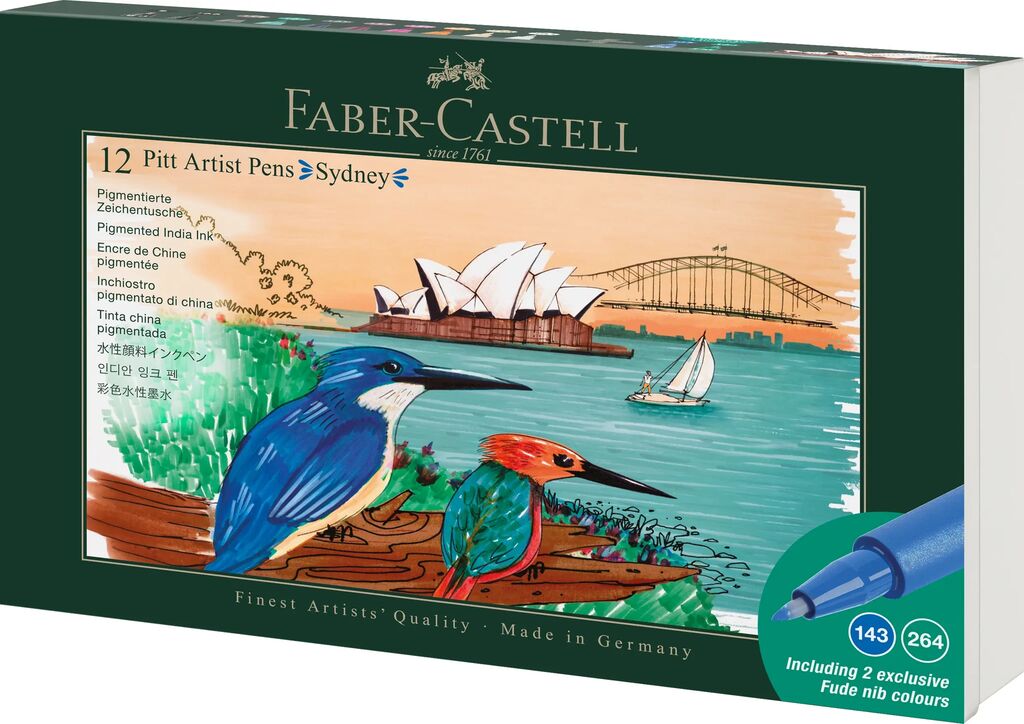 CUTIE 12 CULORI PITT ARTIST PEN CITIES SYDNEY FABER-CASTELL