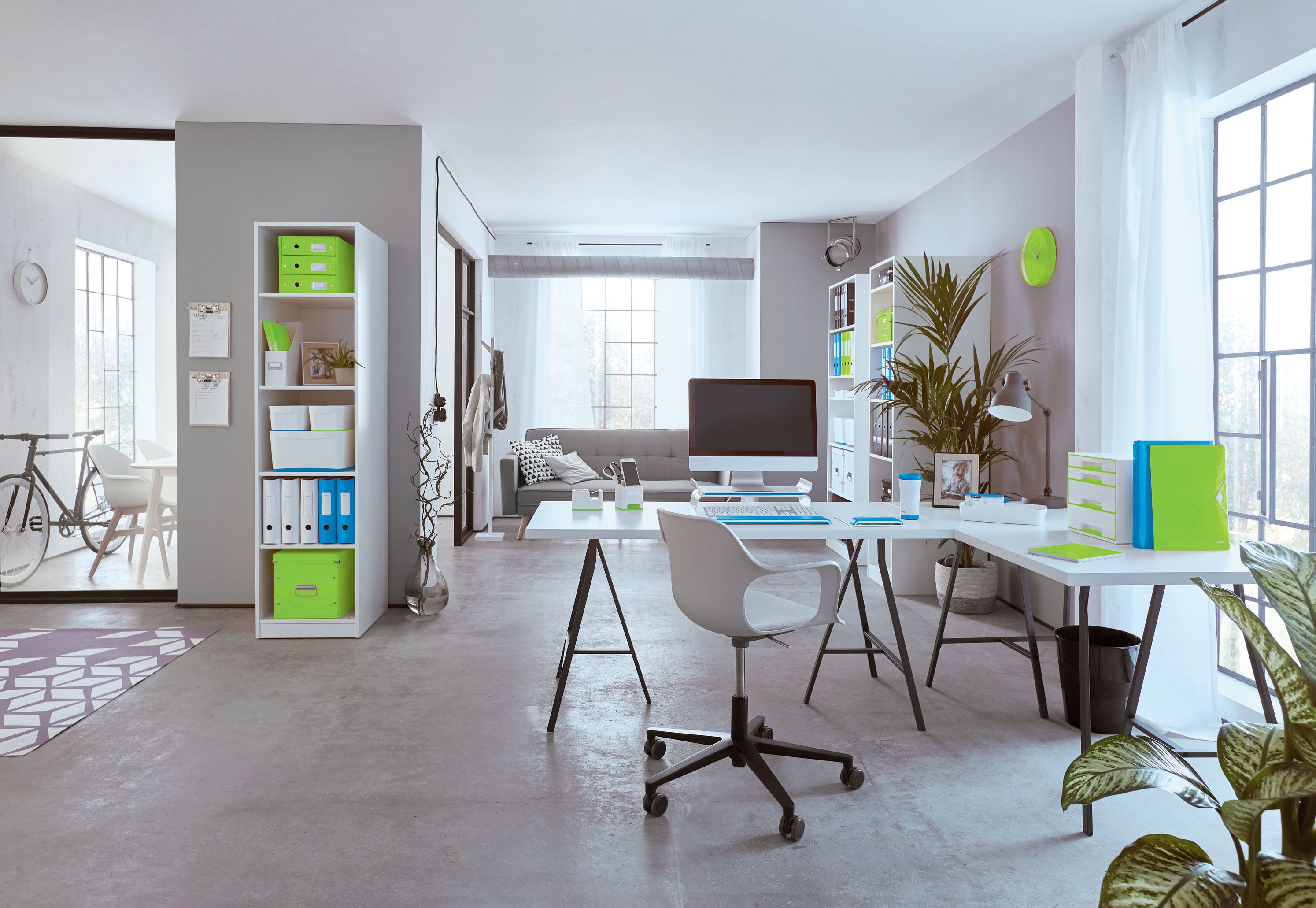 CUTIE CLICK&STORE MEDIE CUB ALBASTRU LEITZ