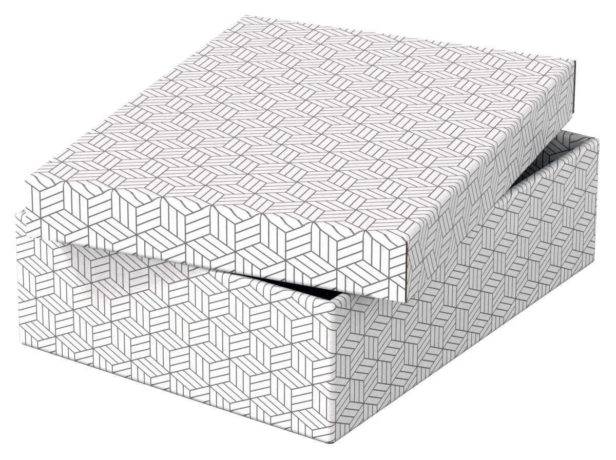 CUTIE DEPOZITARE CU CAPAC 36 x 26 x 10 CM ALBA RECYCLED ESSELTE
