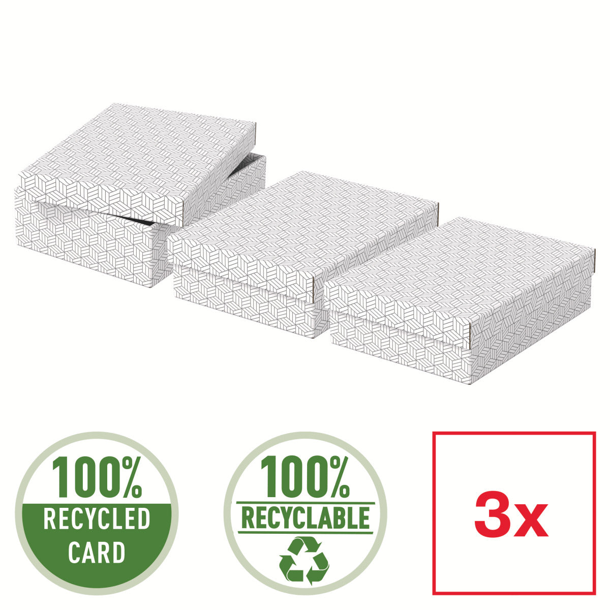 CUTIE DEPOZITARE CU CAPAC 36 x 26 x 10 CM ALBA RECYCLED ESSELTE