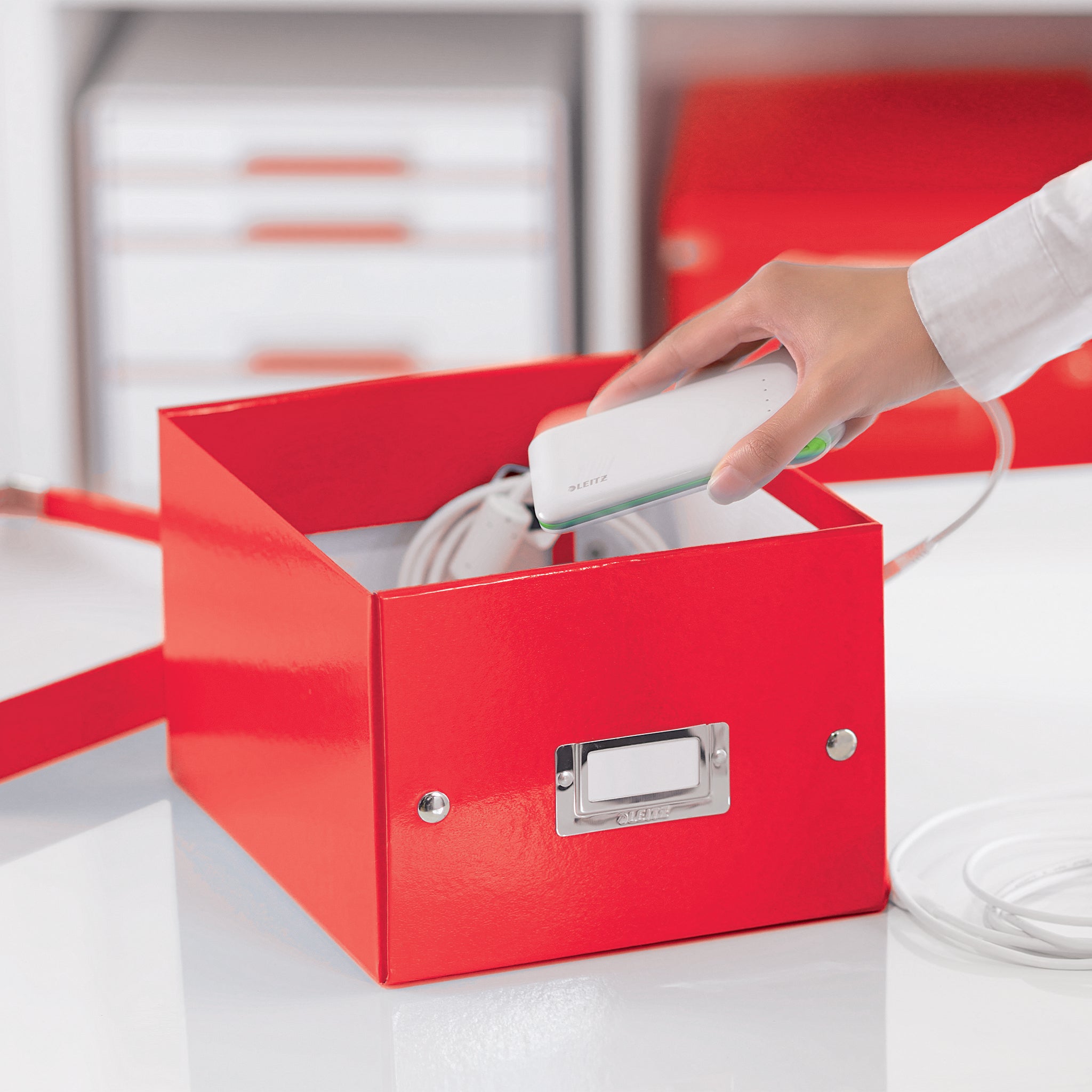 CUTIE DEPOZITARE MICA ROSIE CLICK&STORE LEITZ