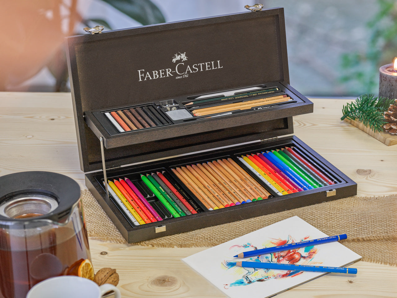 CUTIE LEMN COMPENDIUM ARTA SI GRAFICA FABER-CASTELL