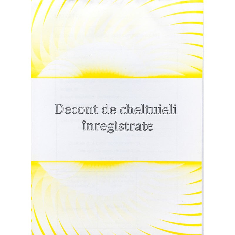 DECONT DE CHELTUIELI INREGISTRATE A5