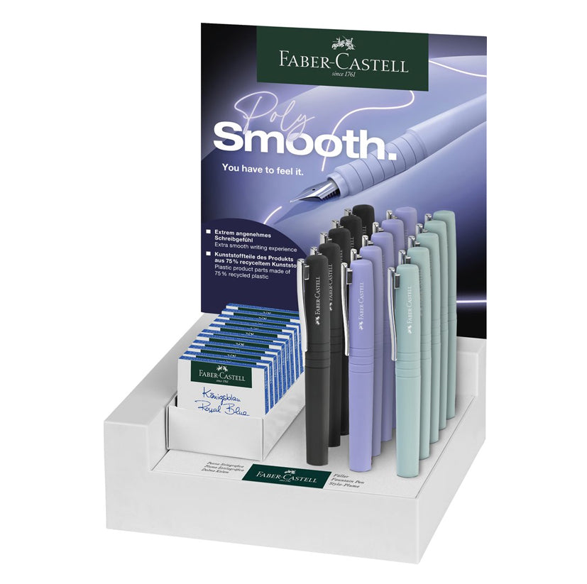 DISPLAY 15 BUC STILOU POLY PEN FABER-CASTELL