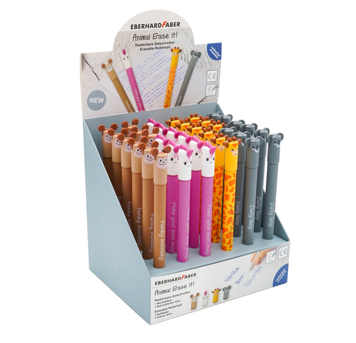 DISPLAY 36 BUC ROLLER 0.7 MM ALBASTRU ERASABLE EDITIA 2025 EBERHARD FABER