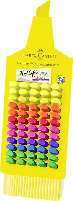 DISPLAY 60 BUCATI TEXTMARKERE SUPERFLUORESCENTE PEN SHAPE FABER-CASTELL