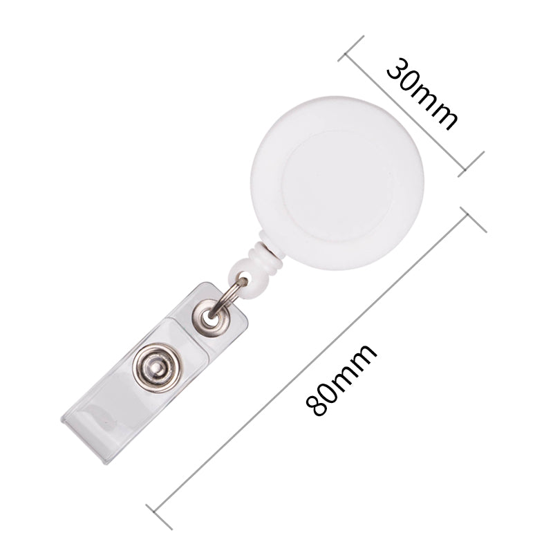 DISPOZITIV CU SNUR RETRACTABIL SET 12 BUCATI 80 CM ALB DELI