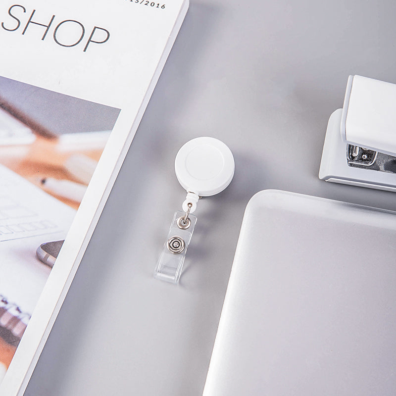 DISPOZITIV CU SNUR RETRACTABIL SET 12 BUCATI 80 CM ALB DELI