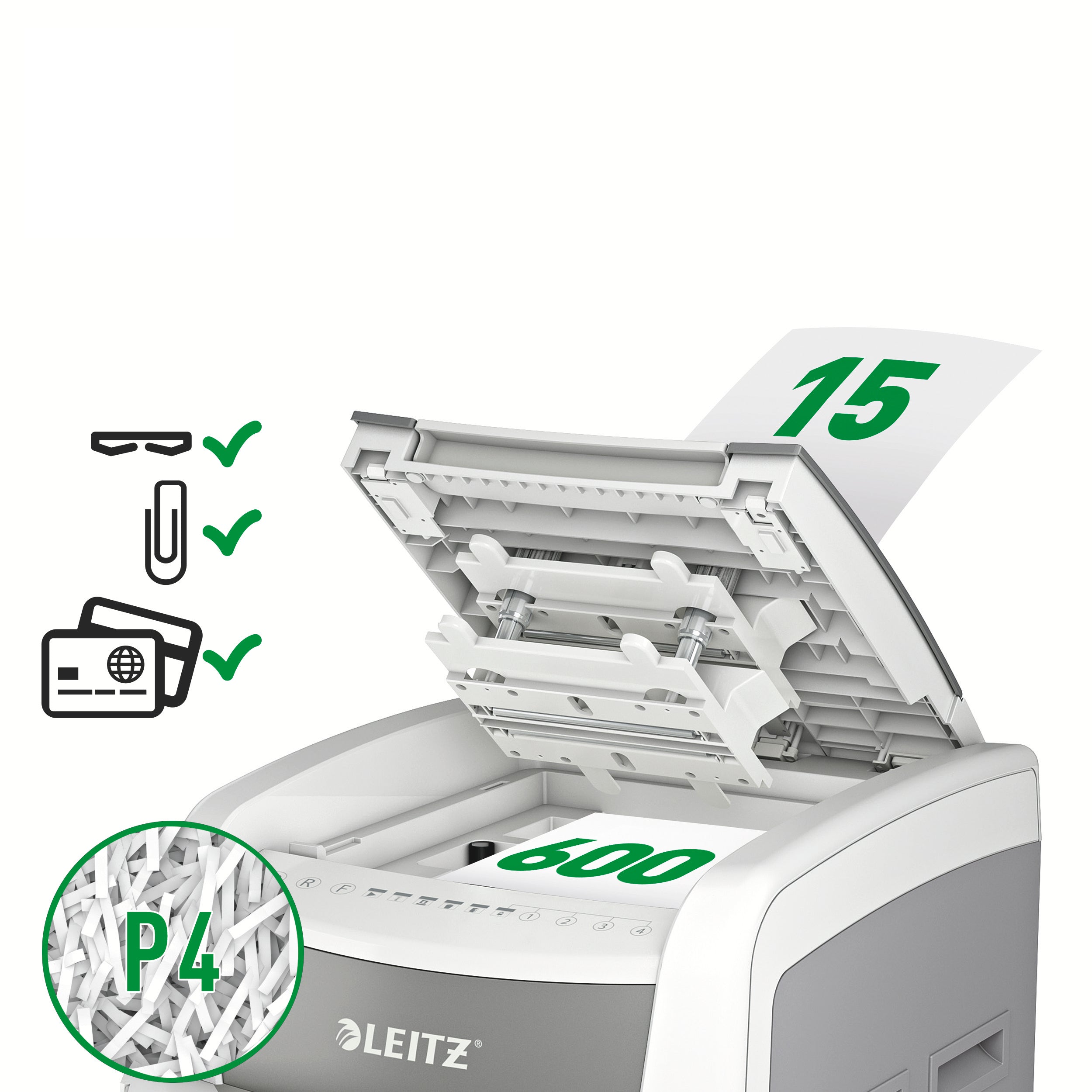 DISTRUGATOR AUTOMAT DOC IQ OFFICE CROSS-CUT 600 COLI P4 LEITZ