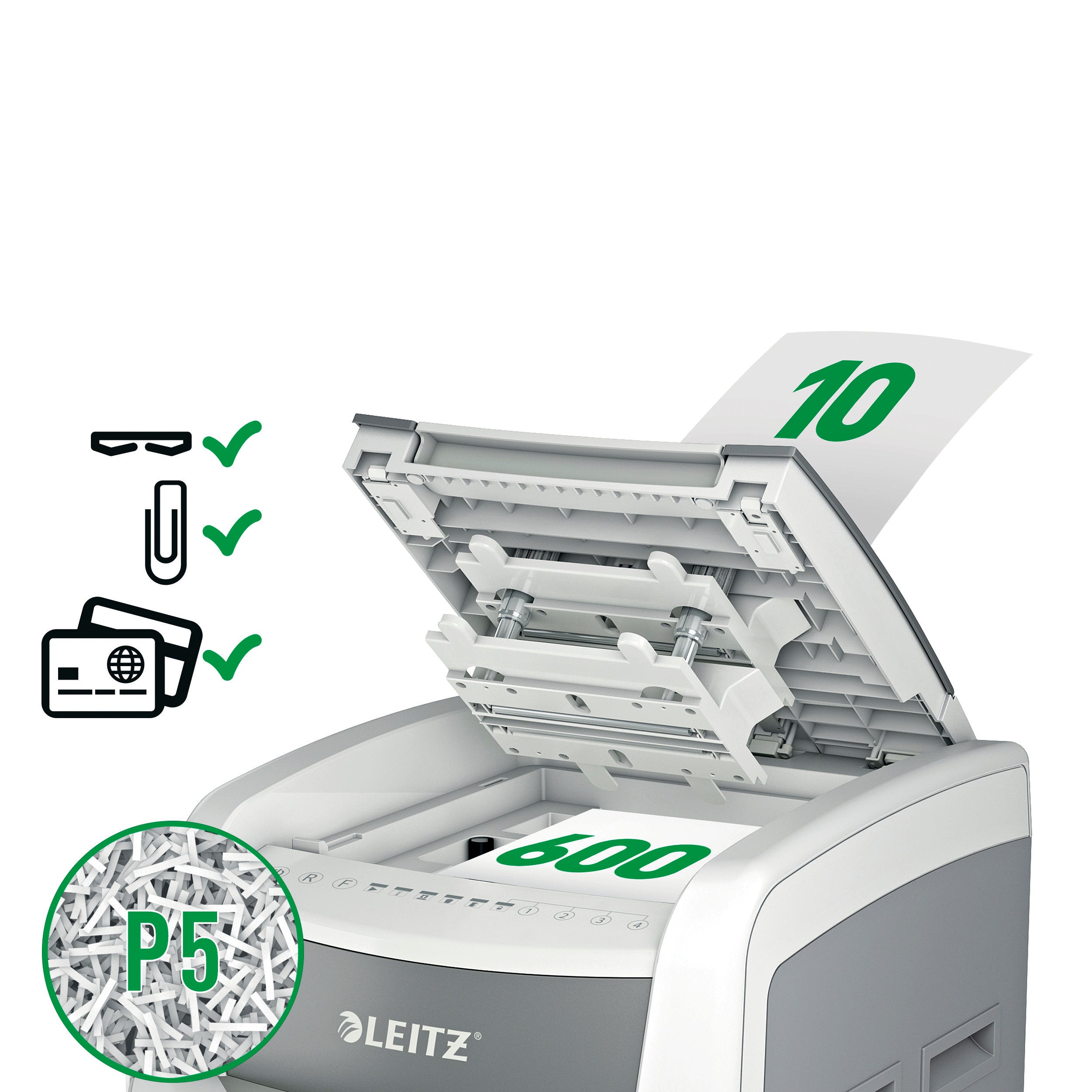 DISTRUGATOR AUTOMAT DOC IQ OFFICE MICRO-CUT 600 COLI P5 LEITZ