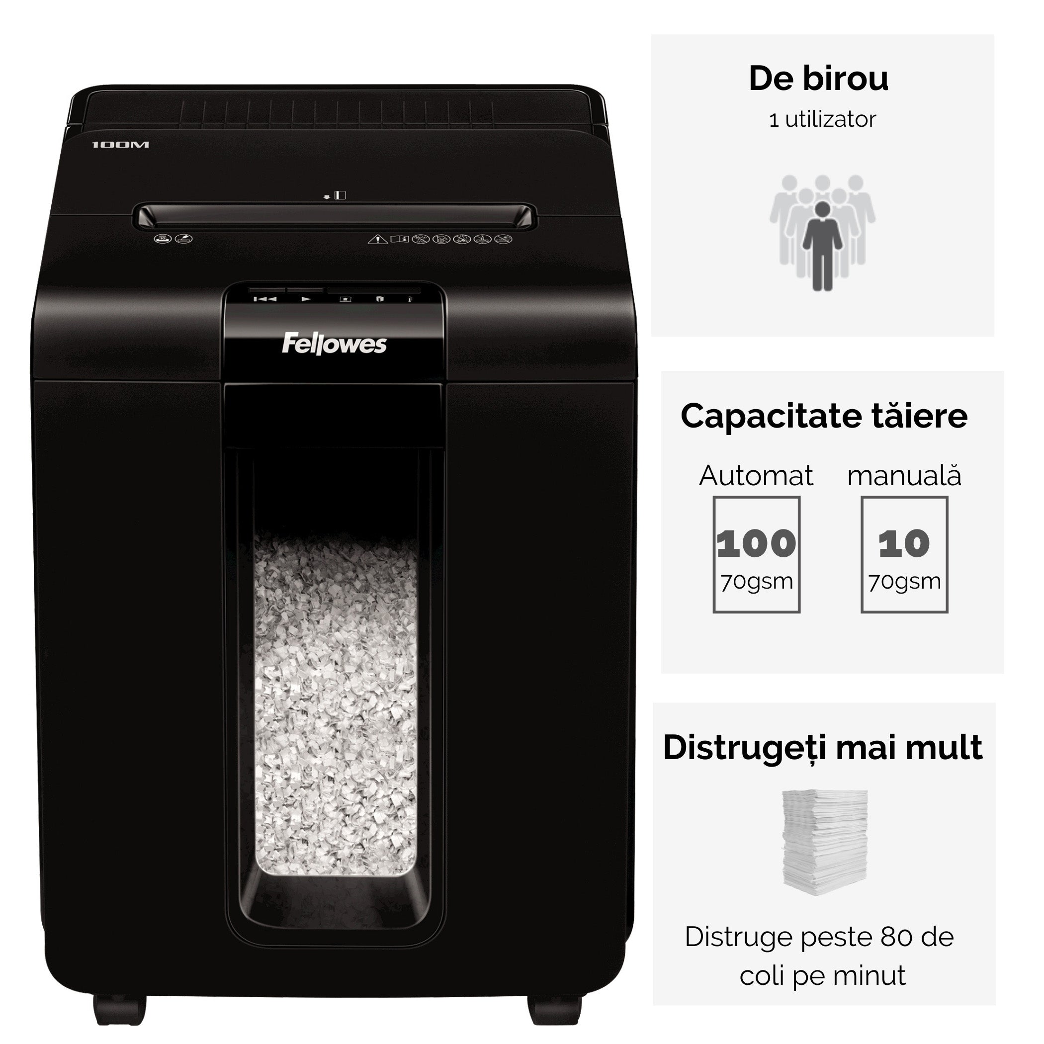 DISTRUGATOR DOC AUTOMAT AUTOMAX 100M CROSS-CUT FELLOWES