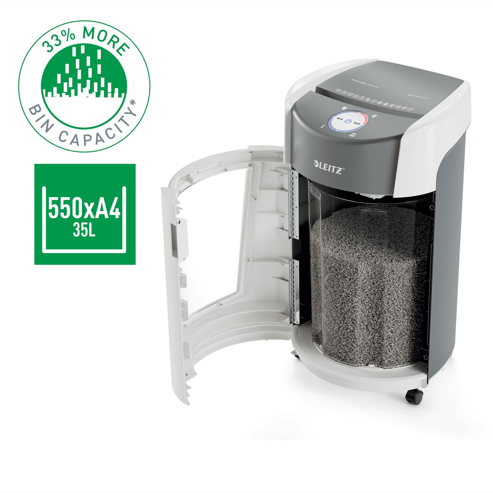 DISTRUGATOR DOC IQ OPTIMAX OFFICE MICRO-CUT 10 COLI P5 LEITZ