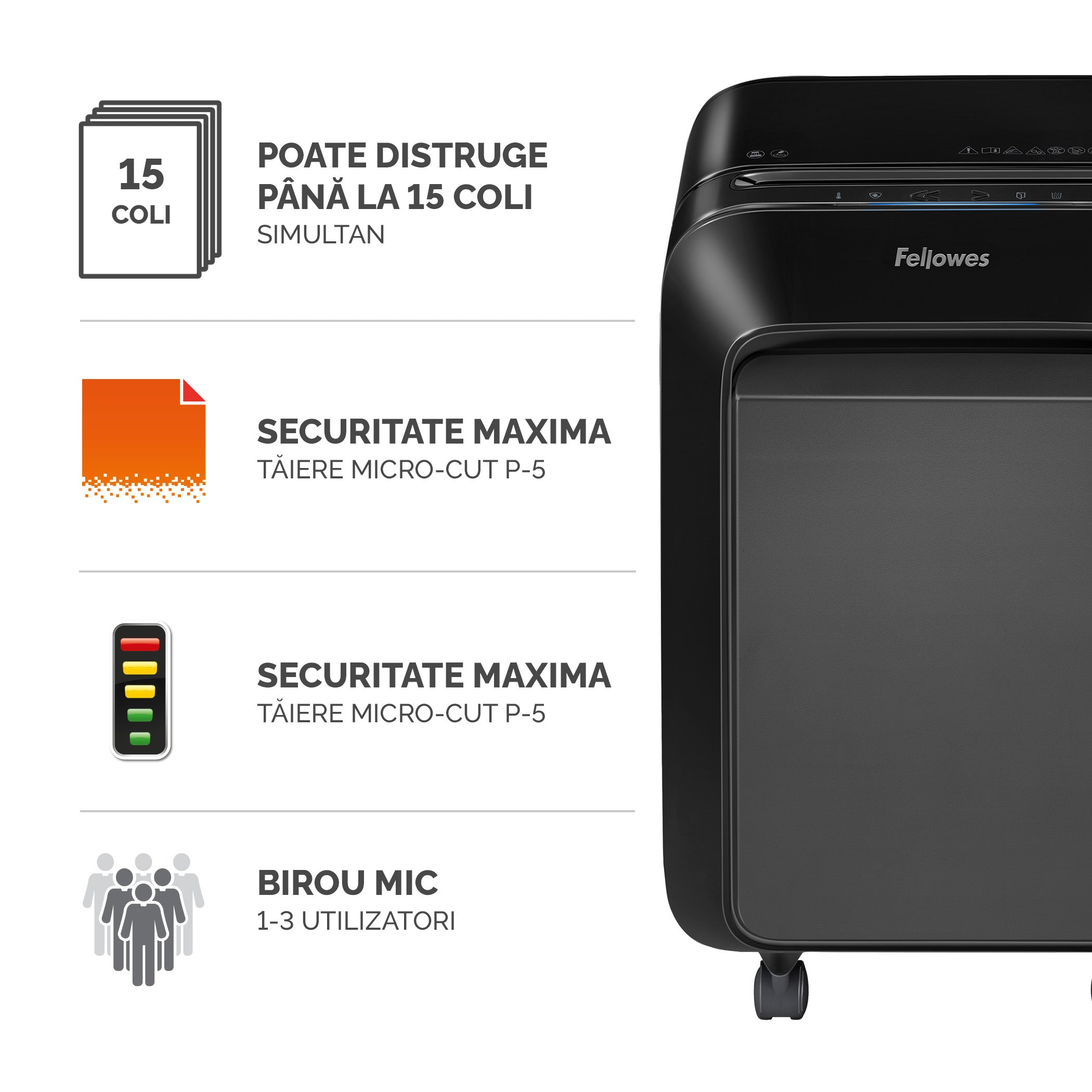 DISTRUGATOR DOCUMENTE LX211 MICRO-CUT NEGRU FELLOWES