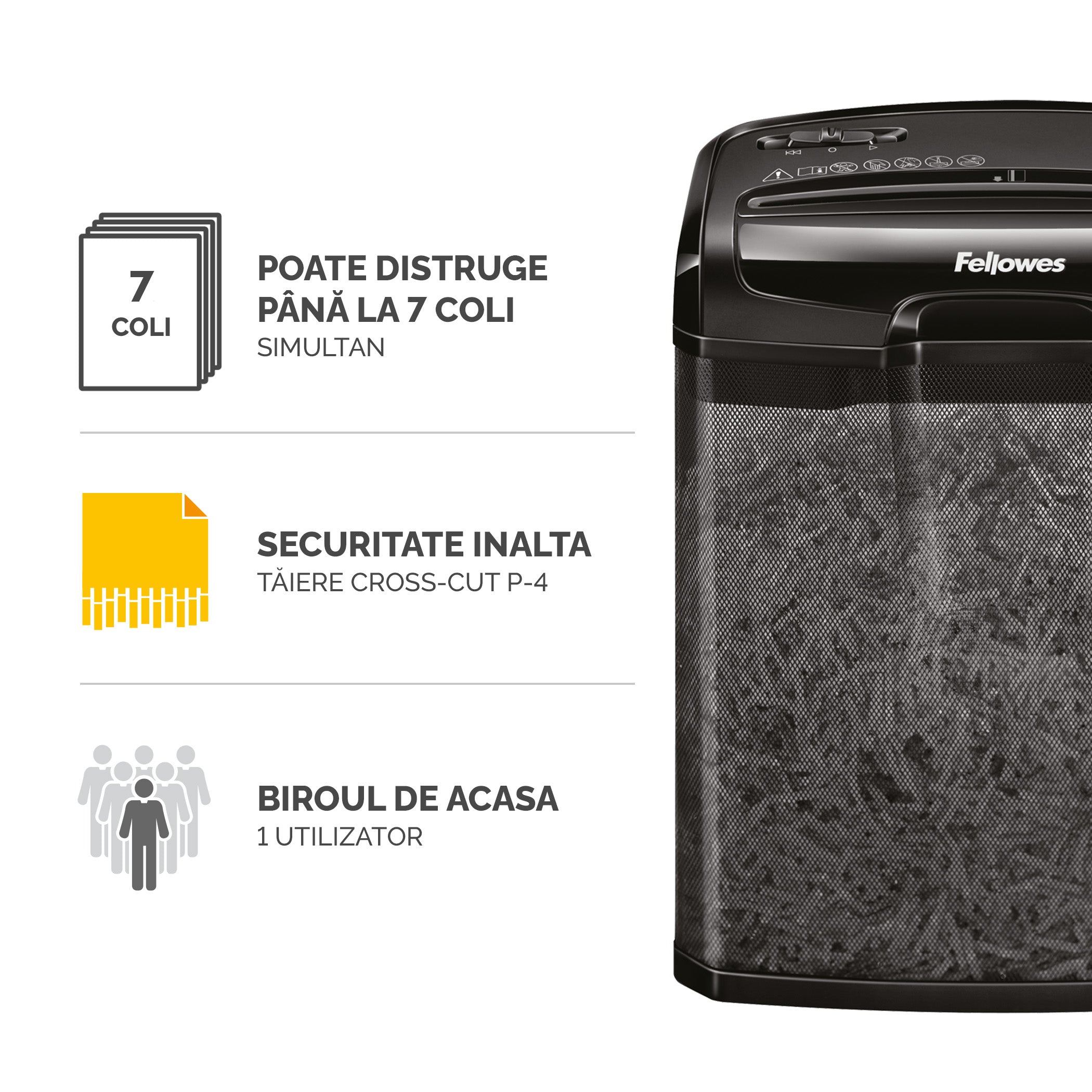 DISTRUGATOR DOCUMENTE M-7CM CROSS-CUT FELLOWES