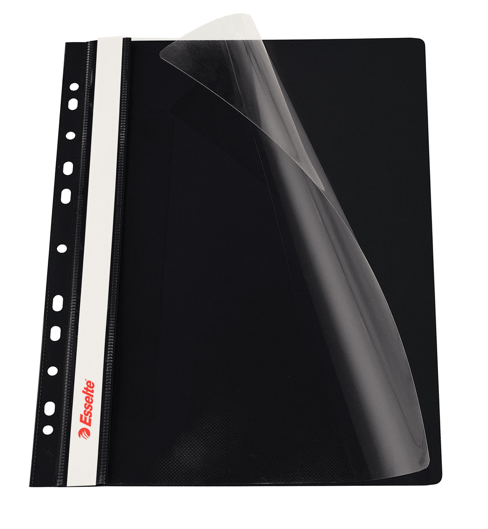 DOSAR PLASTIC CU SINA SI MULTIPERFORATII NEGRU ESSELTE