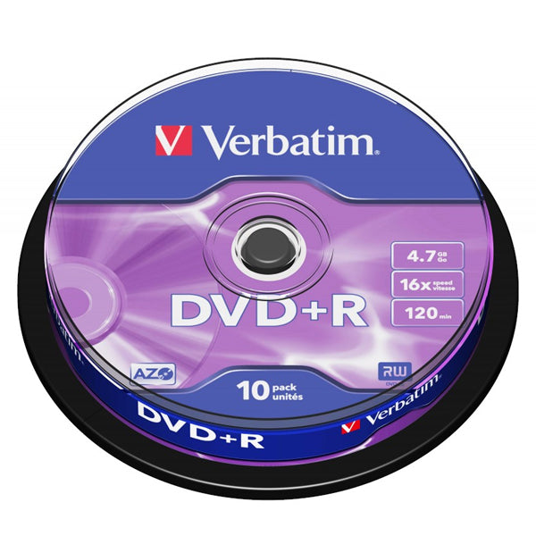 DVD+R 10/SET VERBATIM 4.7GB 16X 43498