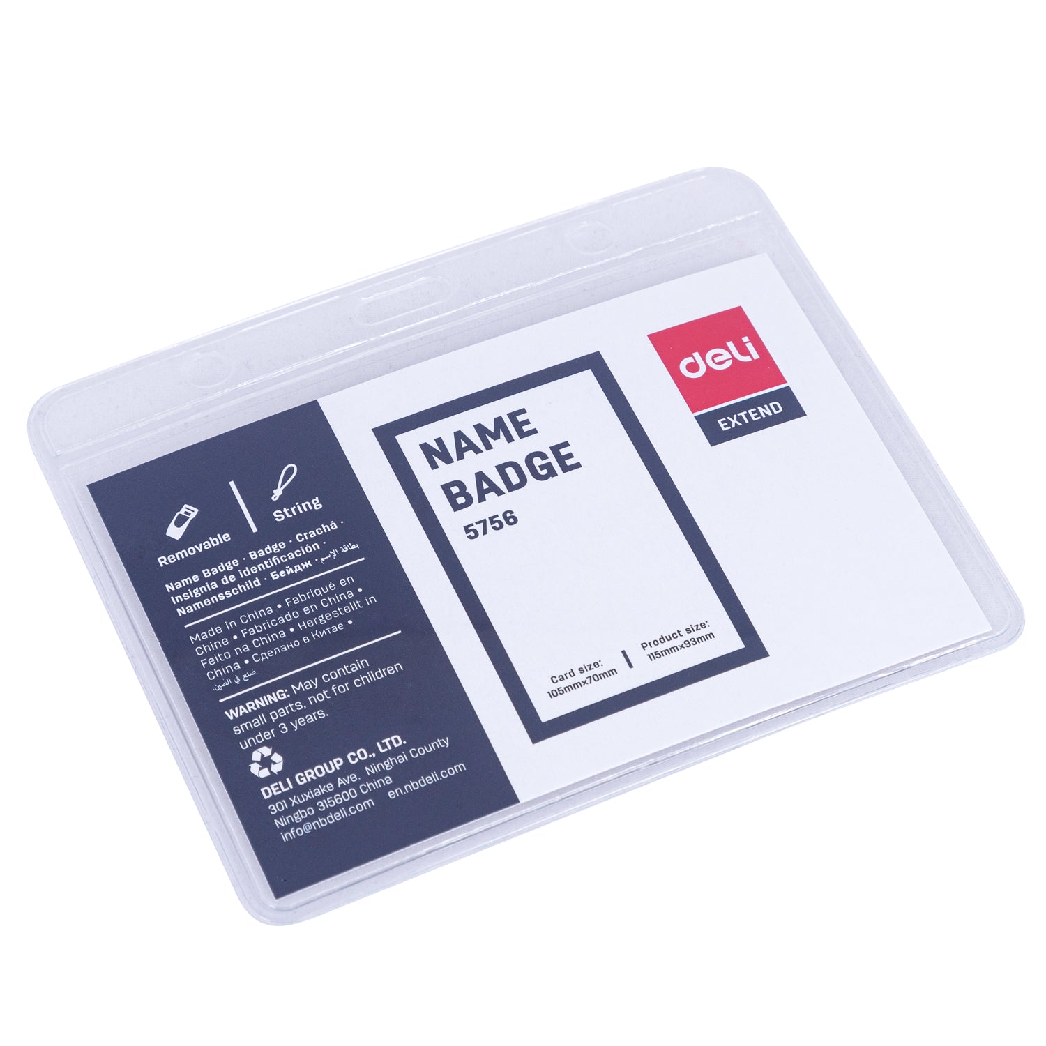 ECUSON ORIZONTAL 105*70MM CU CLIPS SI SNUR TEXTIL DELI