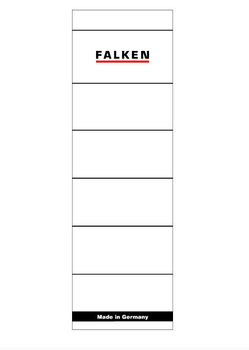 ETICHETE BIBLIORAFT 60*190MM ADEZIVE 10/SET FALKEN