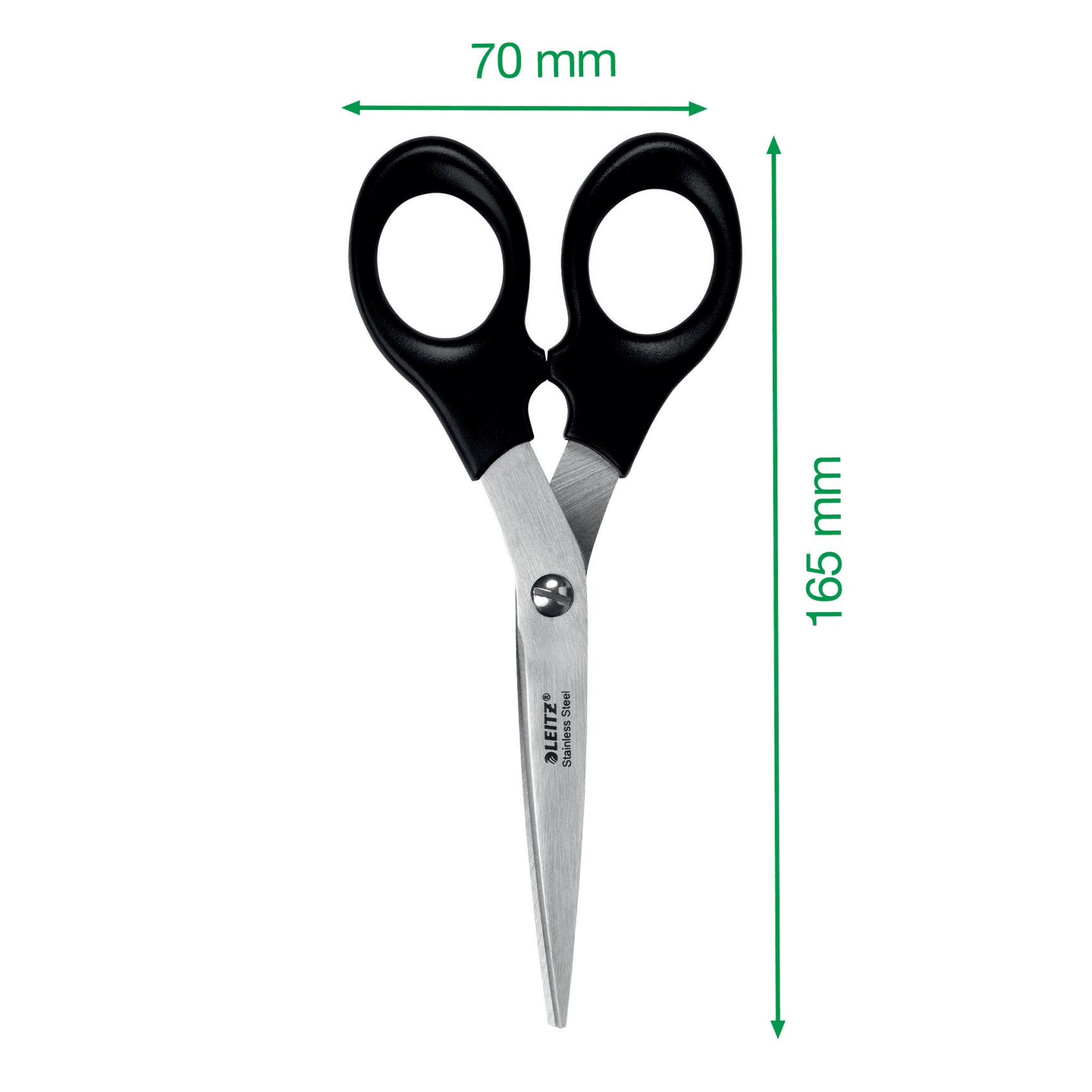 FOARFECA BIROU 16.5CM NEAGRA OTEL INOXIDABIL LEITZ