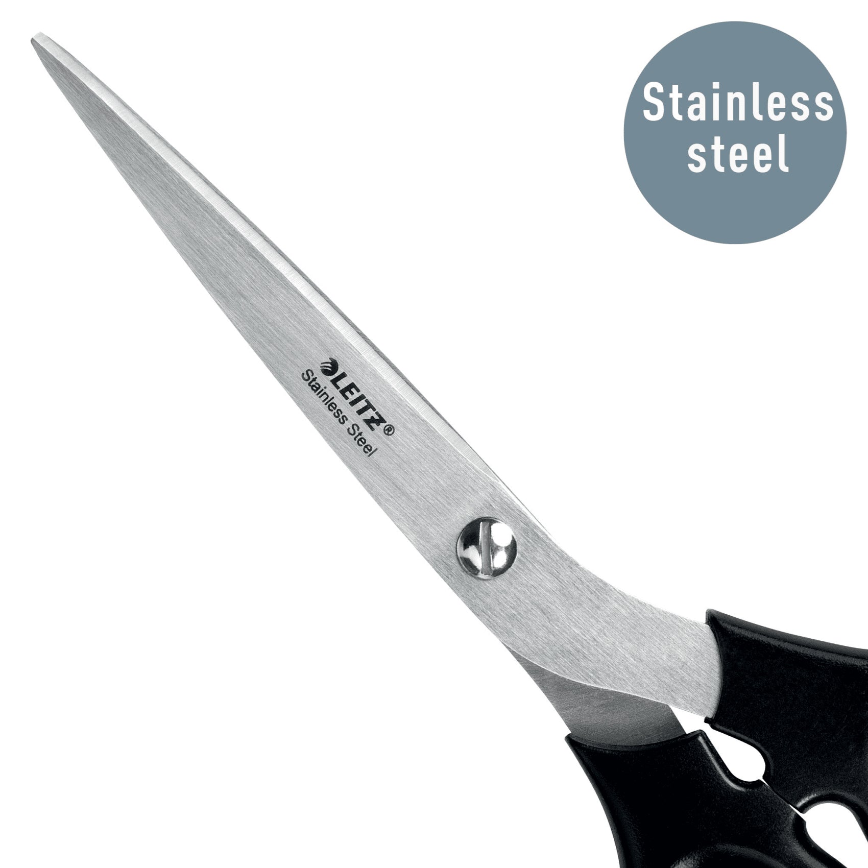 FOARFECA BIROU 20CM NEAGRA OTEL INOXIDABIL LEITZ