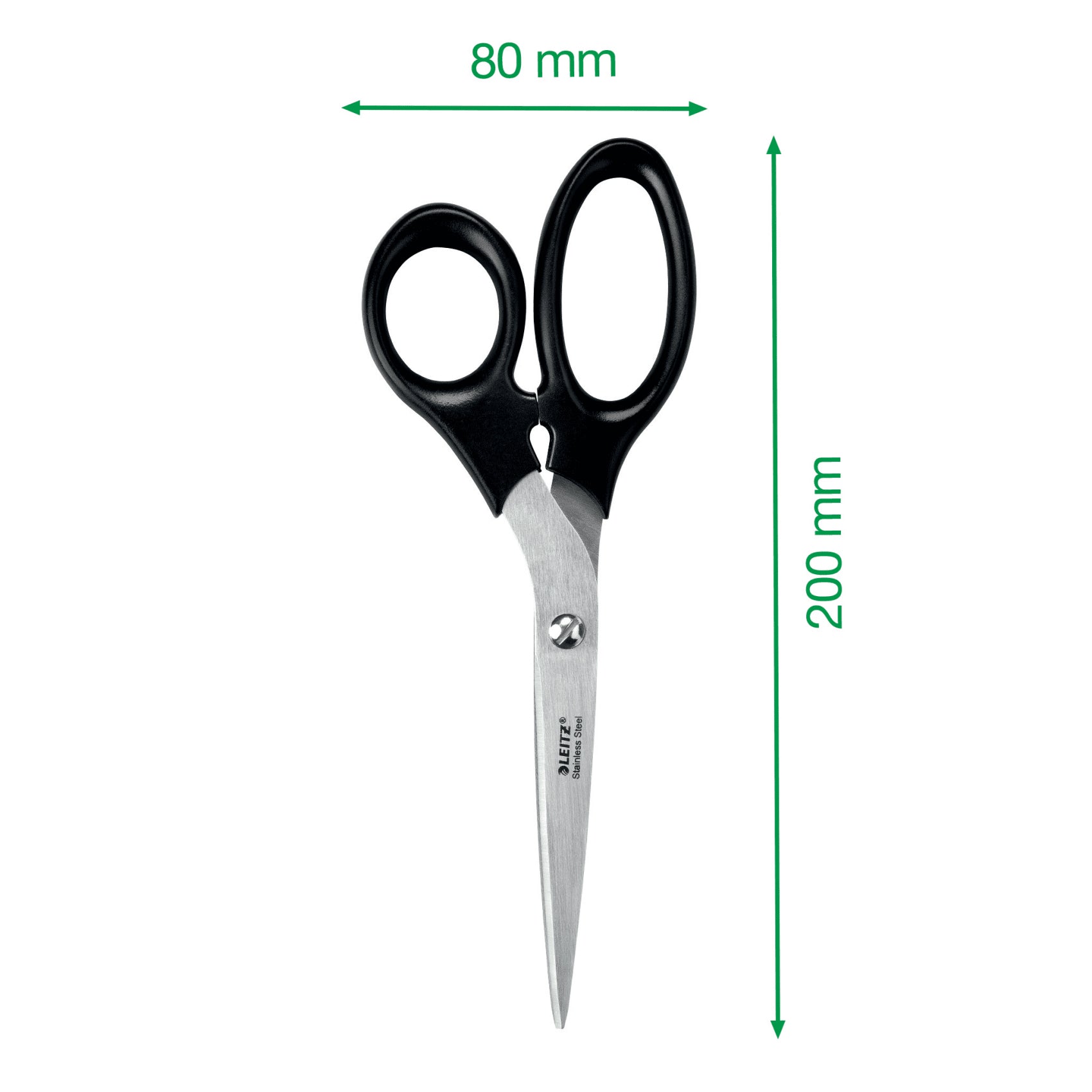 FOARFECA BIROU 20CM NEAGRA OTEL INOXIDABIL LEITZ
