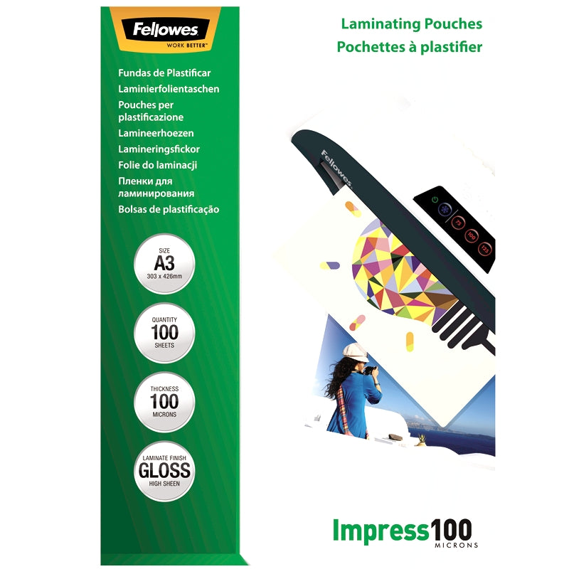 FOLIE A3 100 MICRONI 100/TOP FELLOWES