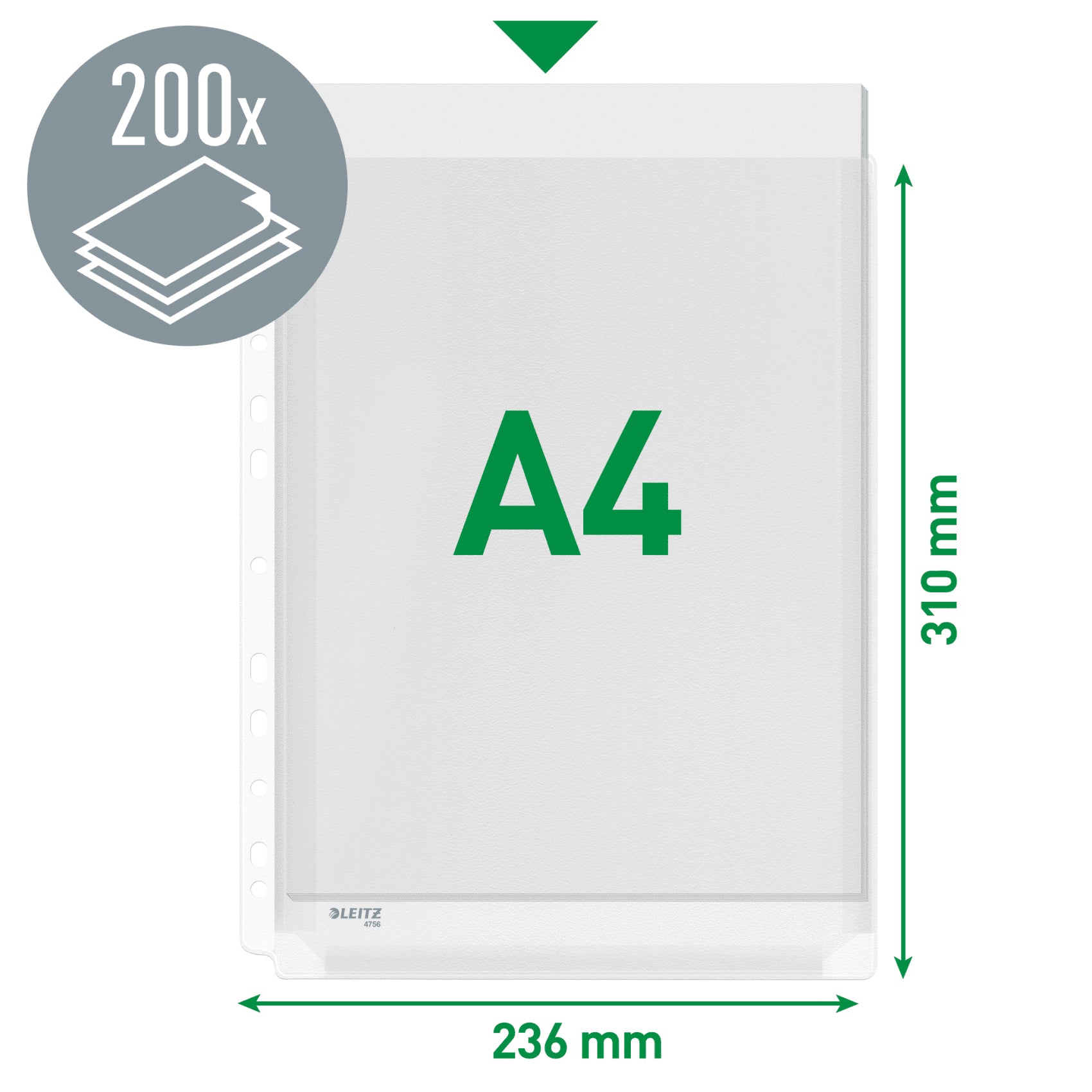 FOLIE PROTECTIE A4 BURDUF 20MM 10/SET JUMBO LEITZ