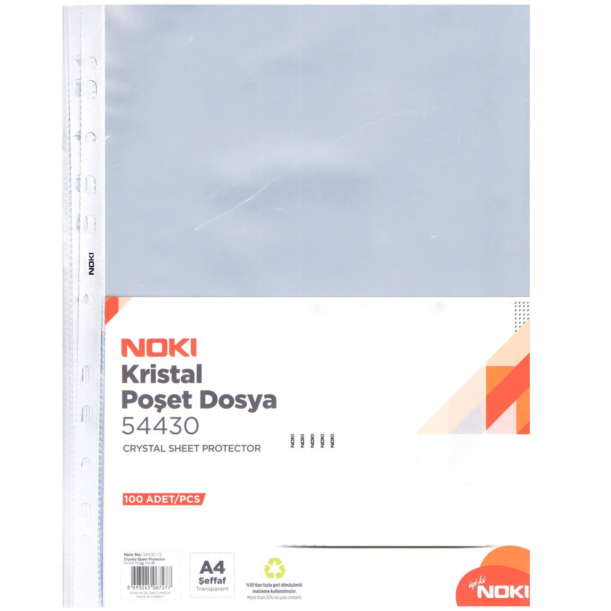 FOLIE PROTECTIE A4 CRISTAL 75 MIC 100/SET NOKI