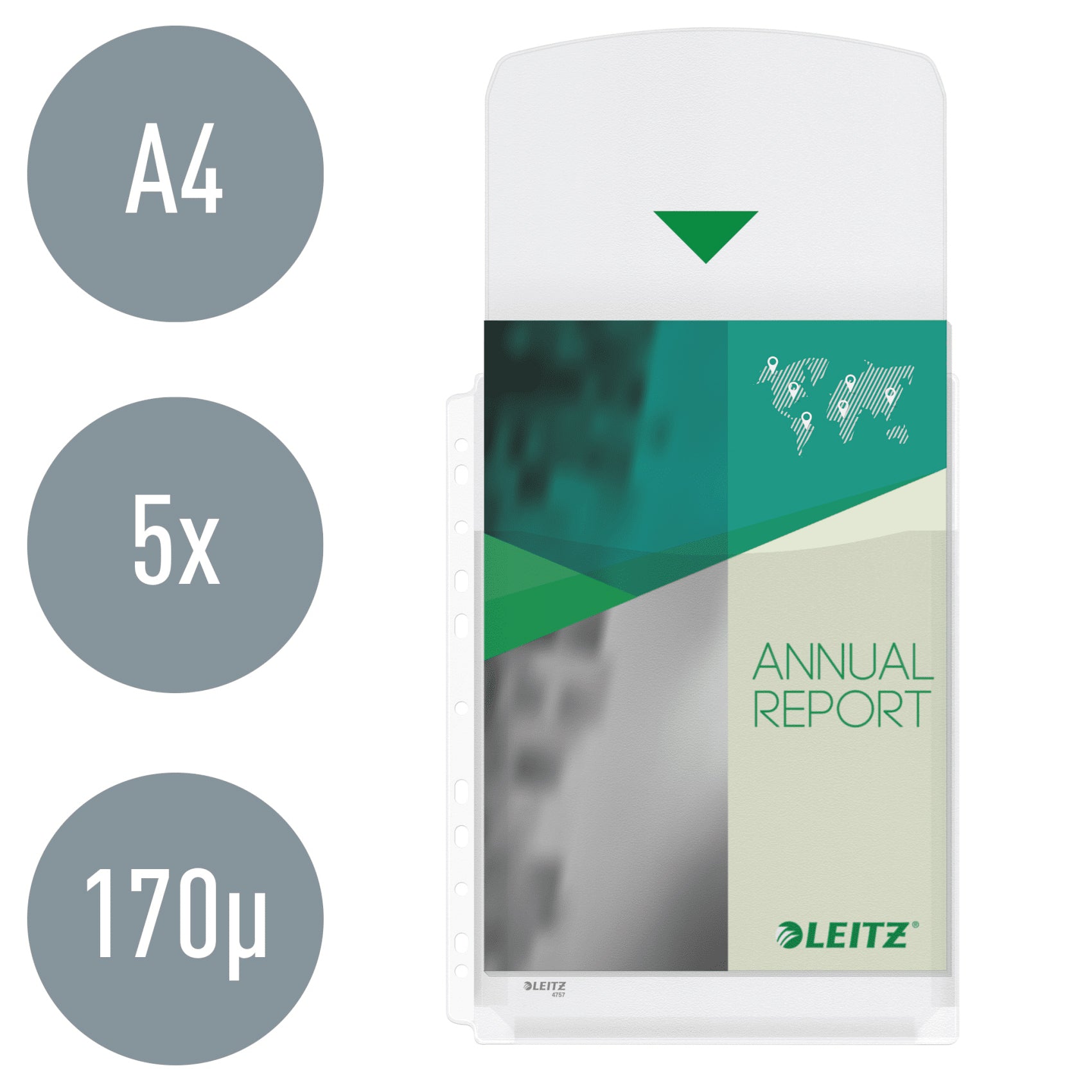 FOLIE PROTECTIE A4 CU CLAPA 5/SET JUMBO LEITZ