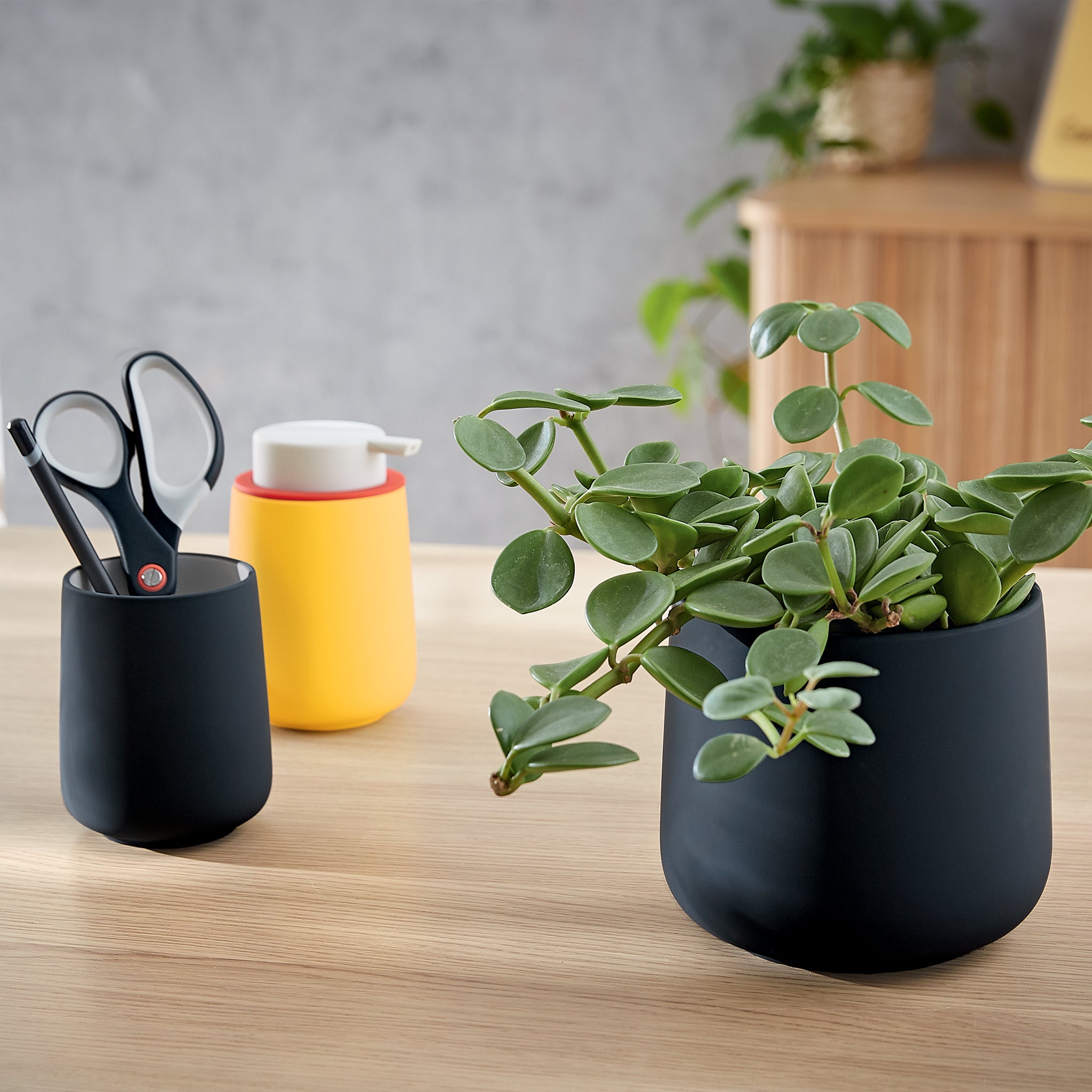 GHIVECI PENTRU PLANTE GRI ANTRACIT COSY LEITZ