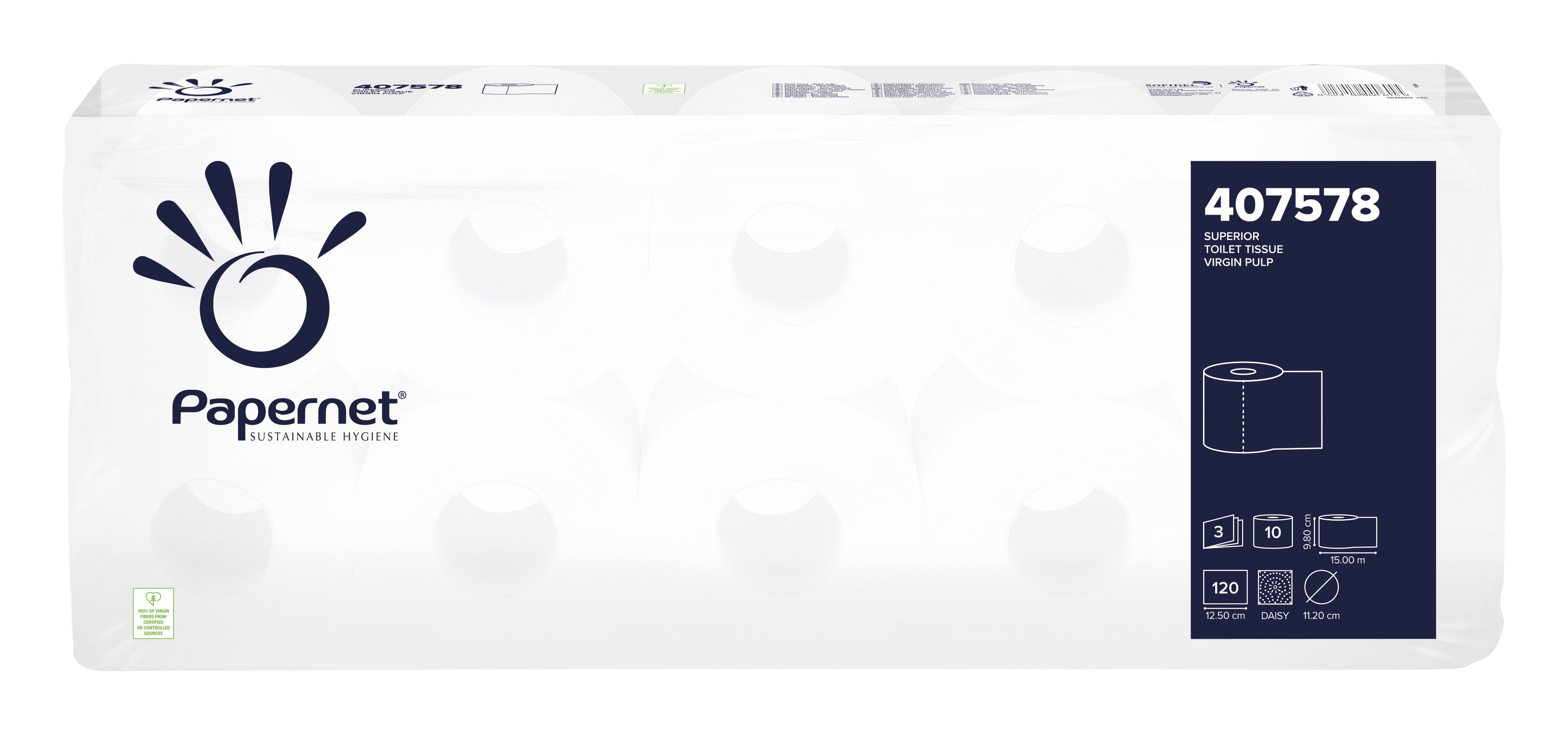 HARTIE IGIENICA ALBA 3STR 10/SET PAPERNET