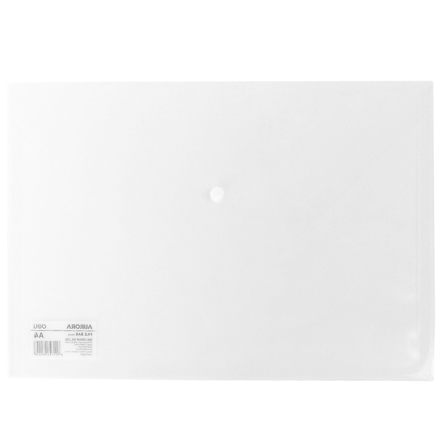 MAPA PLASTIC CU BUTON A4 TRANSPARENTA DELI