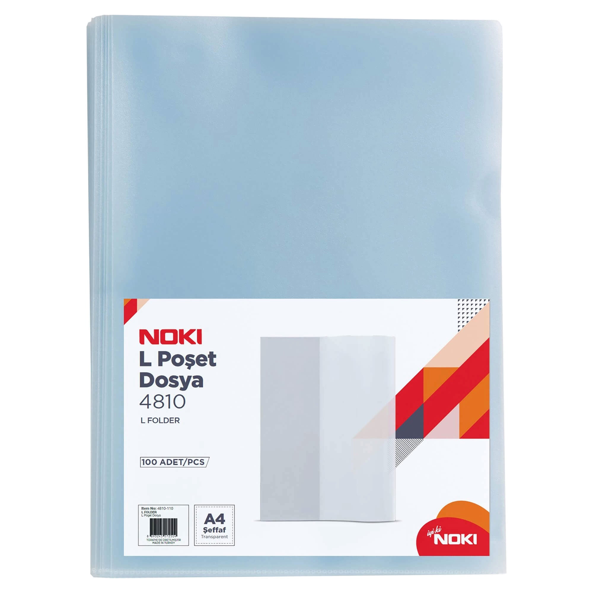 MAPA PROTECTIE A4 TIP L TRANSPARENTA 100/SET NOKI