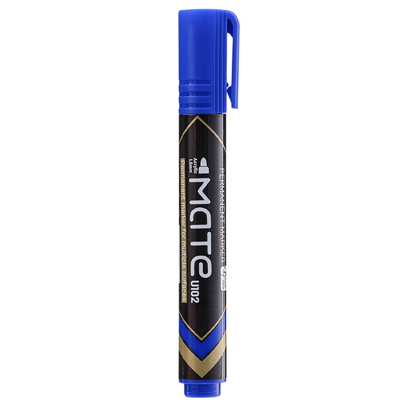 MARKER PERMANENT ALBASTRU VARF ROTUND 1.5MM MATE DELI