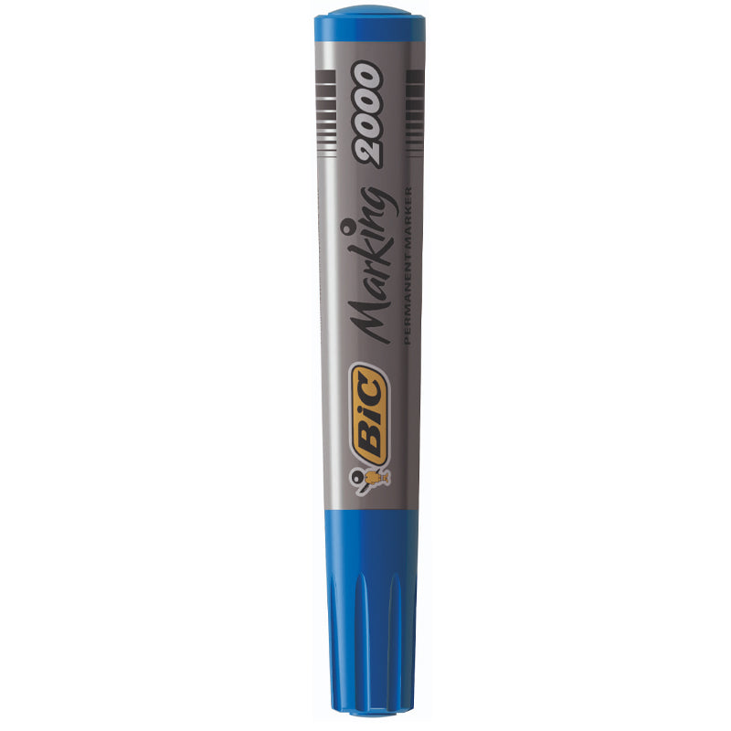 MARKER PERMANENT ALBASTRU VARF ROTUND 2000 BIC