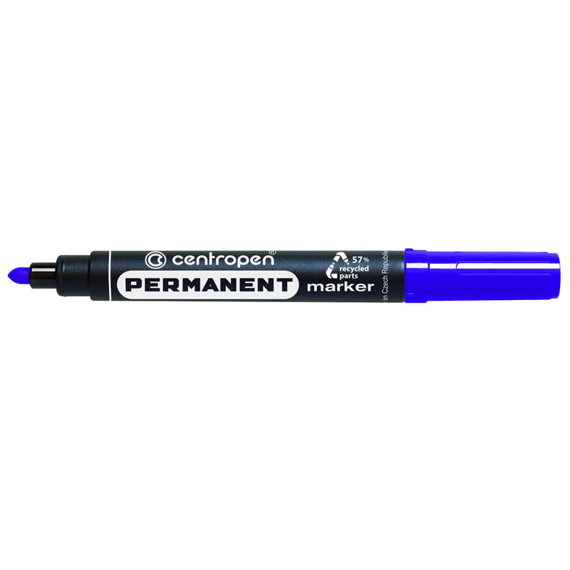 MARKER PERMANENT ALBASTRU VARF ROTUND 2.5MM 8566 CENTROPEN
