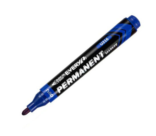 MARKER PERMANENT ALBASTRU VARF ROTUND 2.5MM DELI