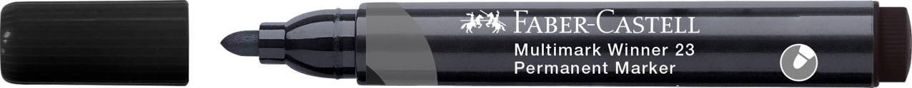 MARKER PERMANENT NEGRU VARF ROTUND MULTIMARK WINNER 23 FABER-CASTELL