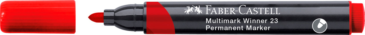 MARKER PERMANENT ROSU VARF ROTUND MULTIMARK WINNER 23 FABER-CASTELL