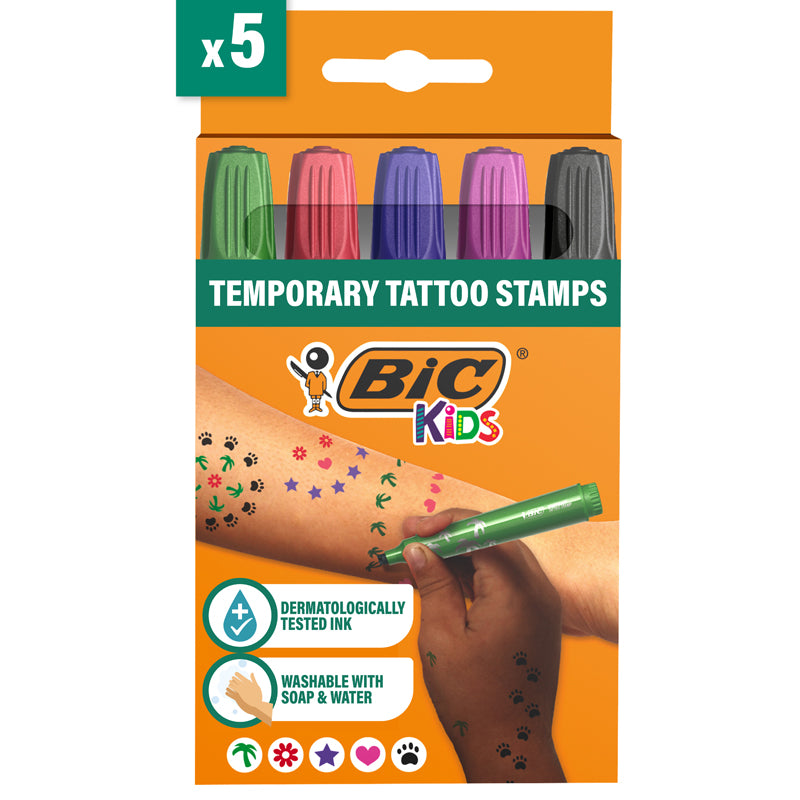 MARKER TATTOO KIDS SET 5 MARKERE VARF STAMPILA BIC