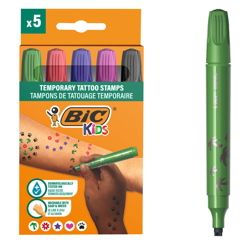 MARKER TATTOO KIDS SET 5 MARKERE VARF STAMPILA BIC