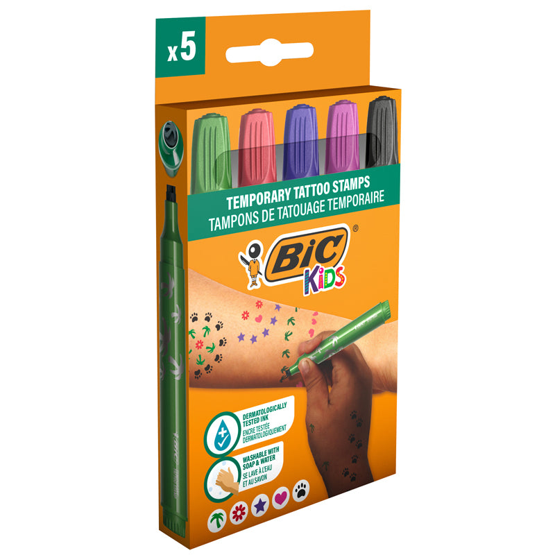 MARKER TATTOO KIDS SET 5 MARKERE VARF STAMPILA BIC