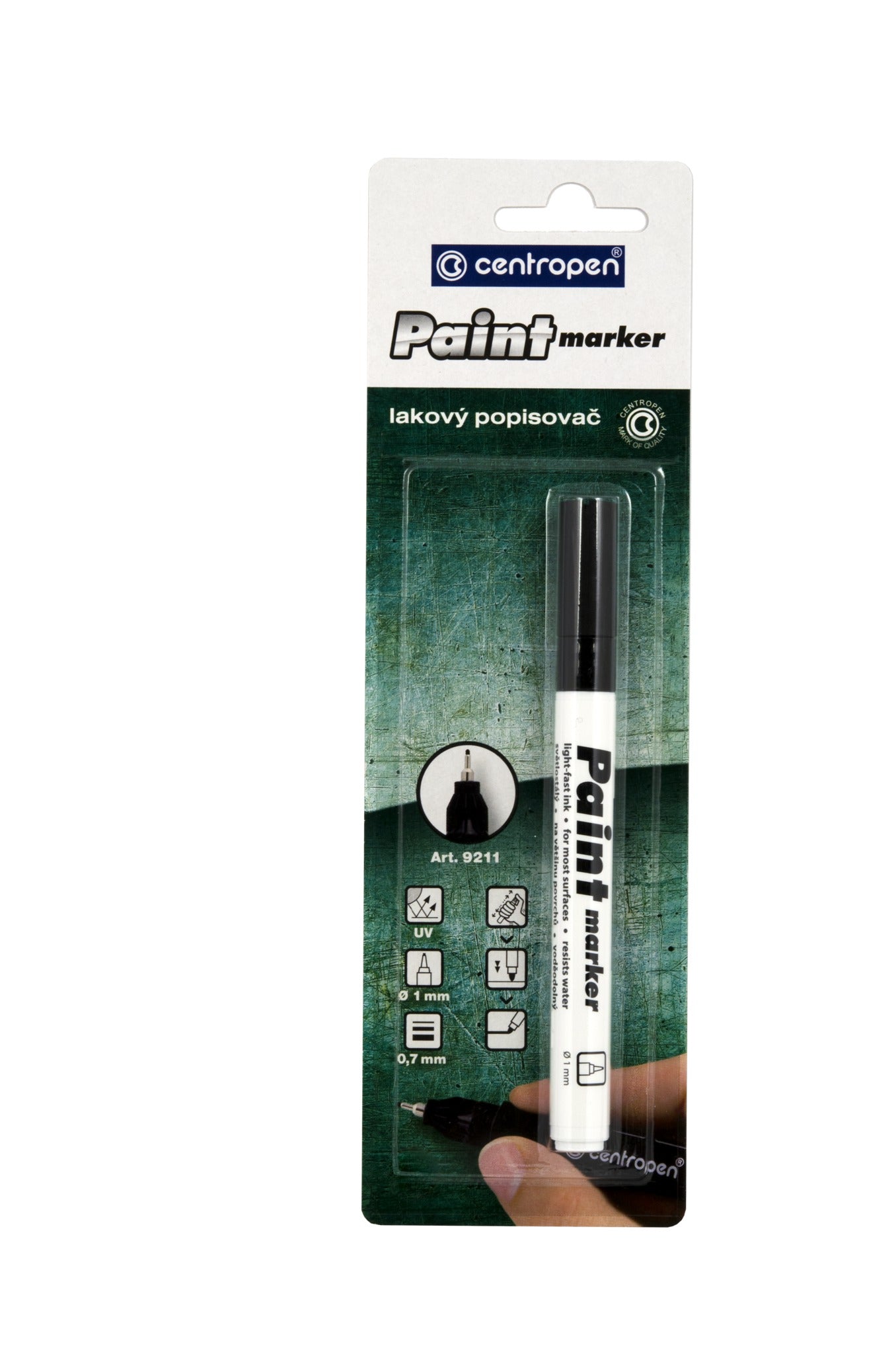 MARKER VOPSEA NEAGRA 0.7MM 9211 CENTROPEN