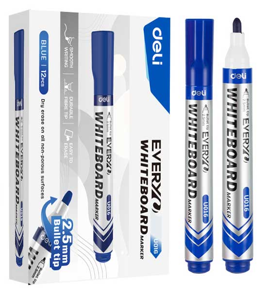 MARKER WHITEBOARD ALBASTRU 2.5MM DELI