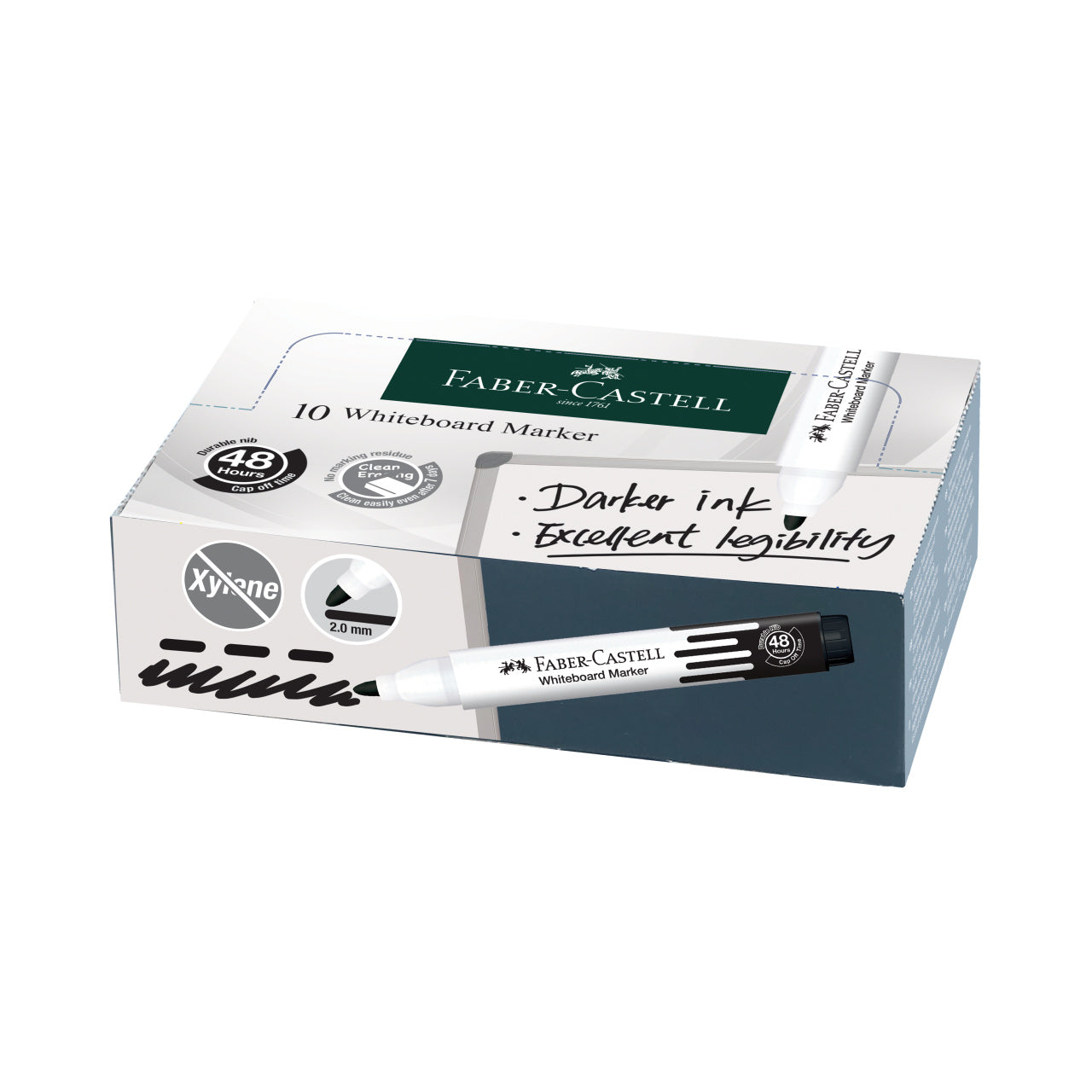 MARKER WHITEBOARD NEGRU W20 FABER-CASTELL